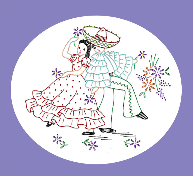 AB7446 Mexican Boy & Girl Burro Designs